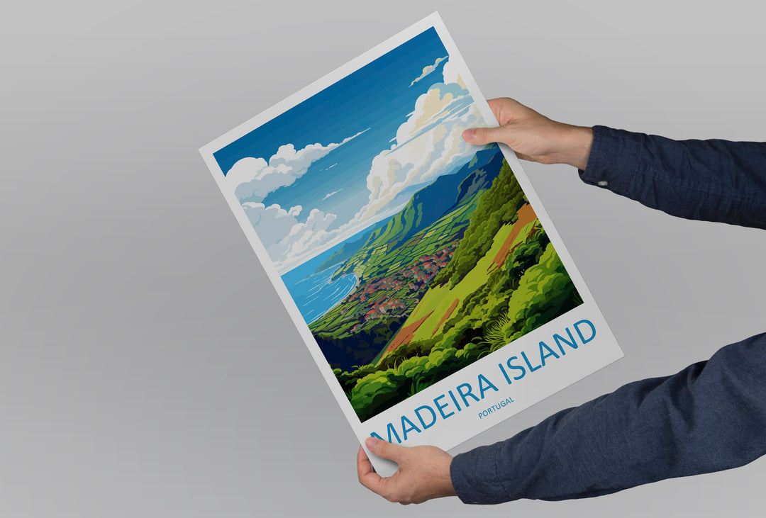 Madeira Travel Print Wall Art Madeira Wall Hanging Home Décor Madeira Gift Art Lovers Portugal Art Lover Gift Madeira Poster