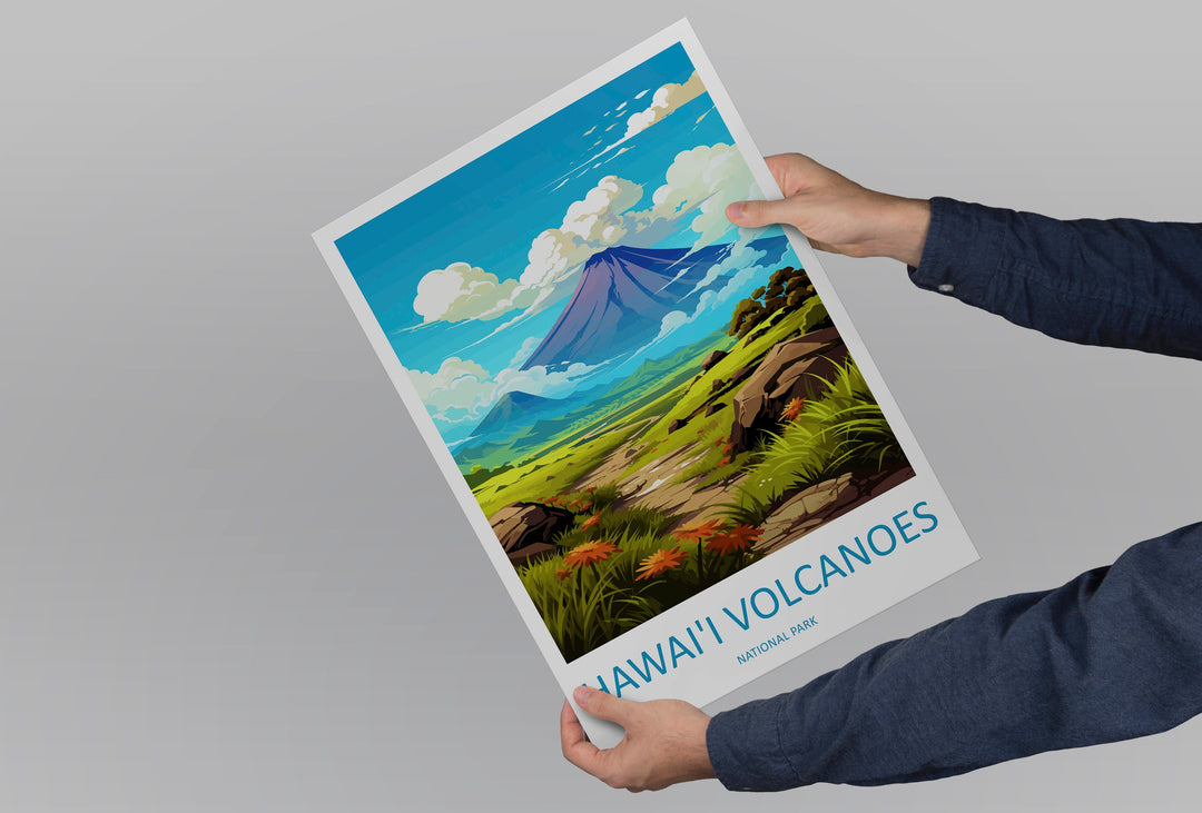 Hawai'i Volcanoes National Park Travel Print Wall Art Hawai'i Volcanoes Wall Hanging Home Décor Hawai'i Volcanoes Gift Art Lovers