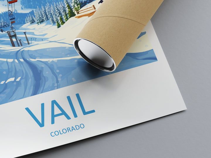 Vail Ski Resort Travel Print Wall Art Vail Ski Resort Wall Hanging Home Décor Vail Gift Art Lovers Ski Art Lover Gift Vail Print Skiing