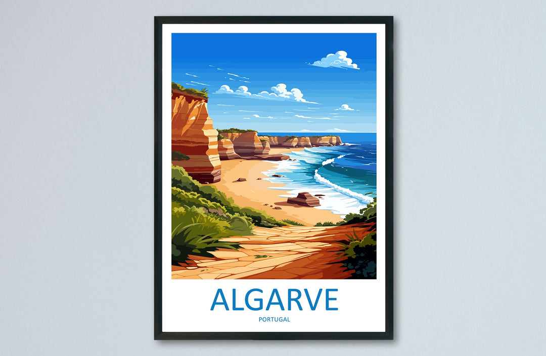 Algarve Travel Print Wall Art Algarve Wall Hanging Home Décor Algarve Gift Art Lovers Portugal Art Lover Gift Algarve Wall Art