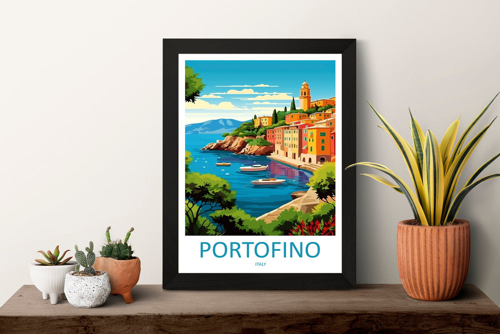 Portofino Travel Print Wall Art Portofino Wall Hanging Home Décor Portofino Gift Art Lovers Italy Art Lover Gift Portofino Print Portofino