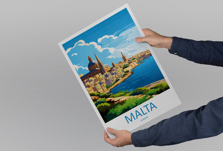 Malta Travel Print Wall Art Malta Wall Hanging Home Décor Malta Gift Art Lovers Malta Art Gift Lover Print