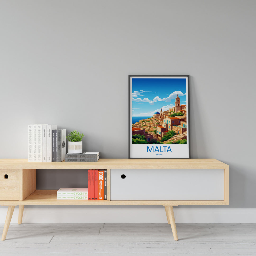 Malta Travel Print Wall Art Malta Wall Hanging Home Décor Malta Gift Art Lovers Malta Art Gift Lover Print