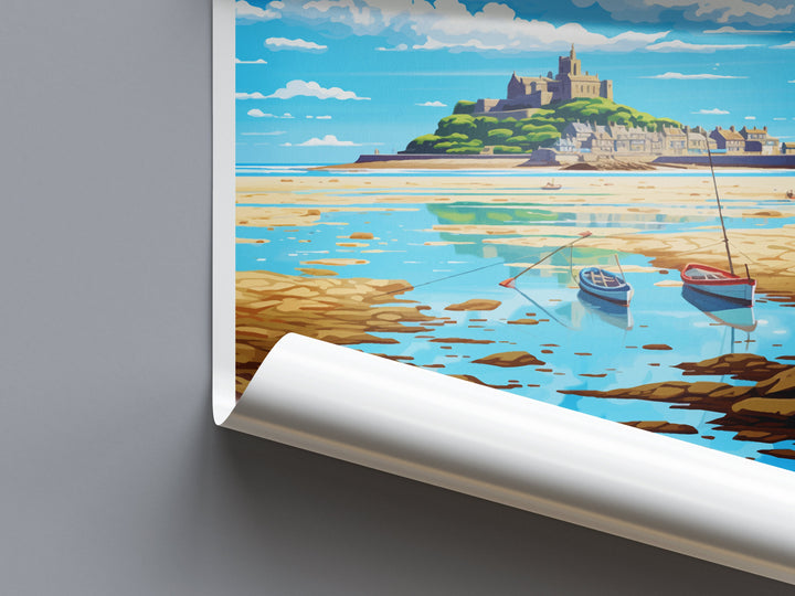 Marazion Travel Print Wall Art Marazion Wall Hanging Home Décor Marazion Gift Art Lovers Cornwall Art Marazion Wall Art