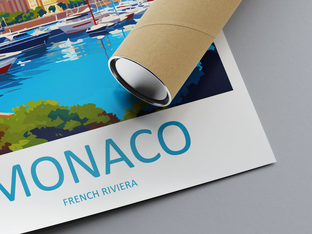 Monaco Travel Print Wall Art Monaco Wall Hanging Home Décor Monaco Gift Art Lovers Monaco Art Lover Gift Monaco Travel Art Wall Gift