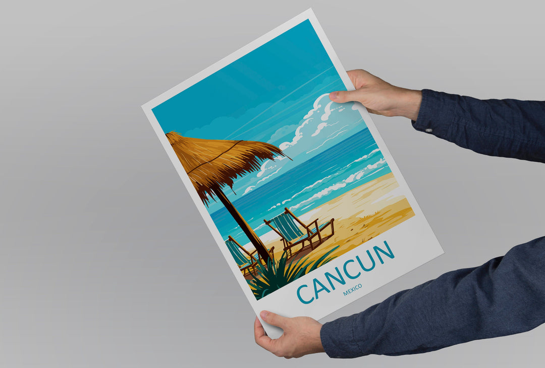 Cancun Travel Print Wall Art Cancun Wall Hanging Home Decoration Cancun Gift Art Lovers Wall Art Print Art Cancun Wall Hanging Poster Decor