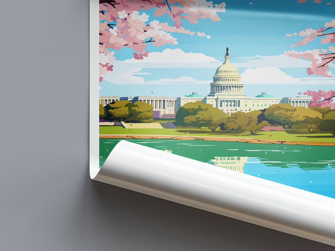 Washington DC Travel Print Wall Art Washington DC Wall Hanging Home Décor Washington DC Gift Art Lovers United States Art Lover Gift