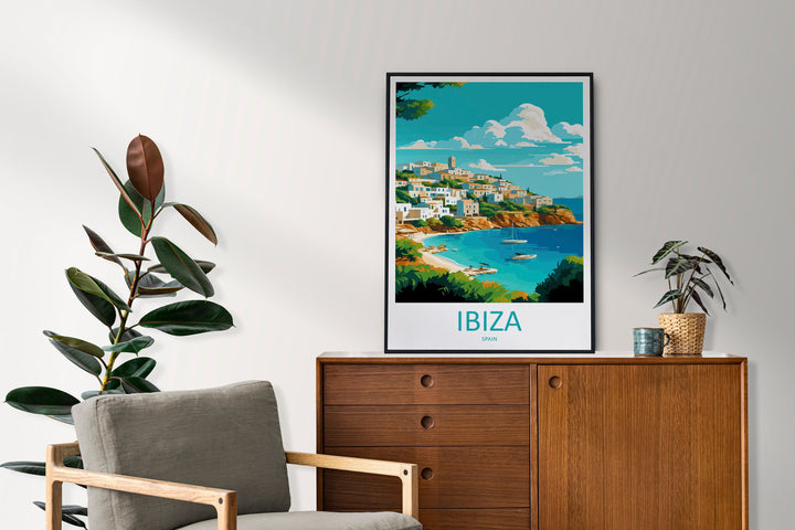 Ibiza Travel Print Wall Art Ibiza Wall Hanging Home Décor Ibiza Gift Art Lovers Spain Art Lover Gift Ibiza Wall Décor Ibiza Spain Print