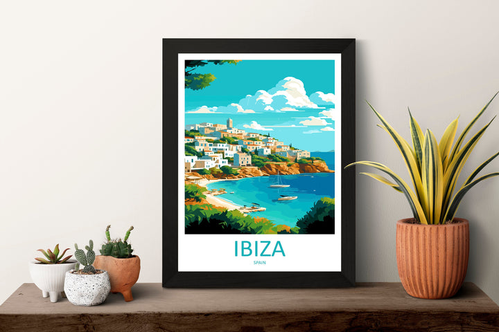 Ibiza Travel Print Wall Art Ibiza Wall Hanging Home Décor Ibiza Gift Art Lovers Spain Art Lover Gift Ibiza Wall Décor Ibiza Spain Print