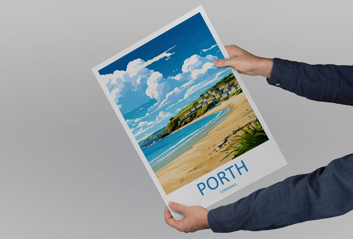 Porth Travel Print Wall Art Porth Wall Hanging Home Décor Porth Gift Art Lovers Cornwall Art Porth Gift