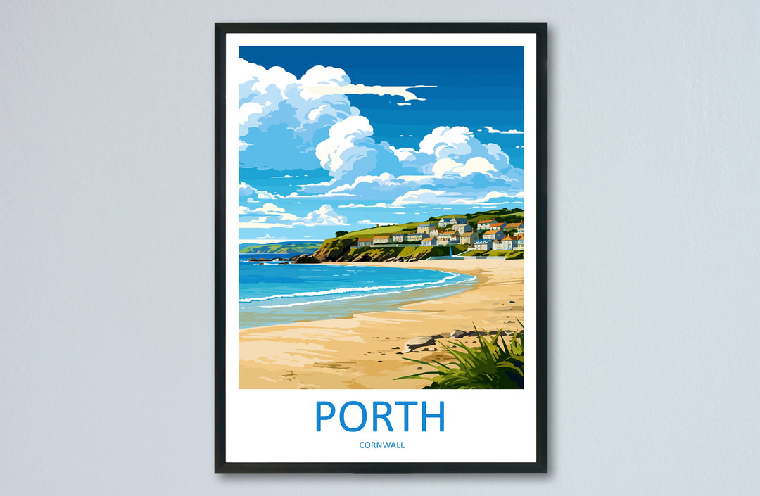 Porth Travel Print Wall Art Porth Wall Hanging Home Décor Porth Gift Art Lovers Cornwall Art Porth Gift
