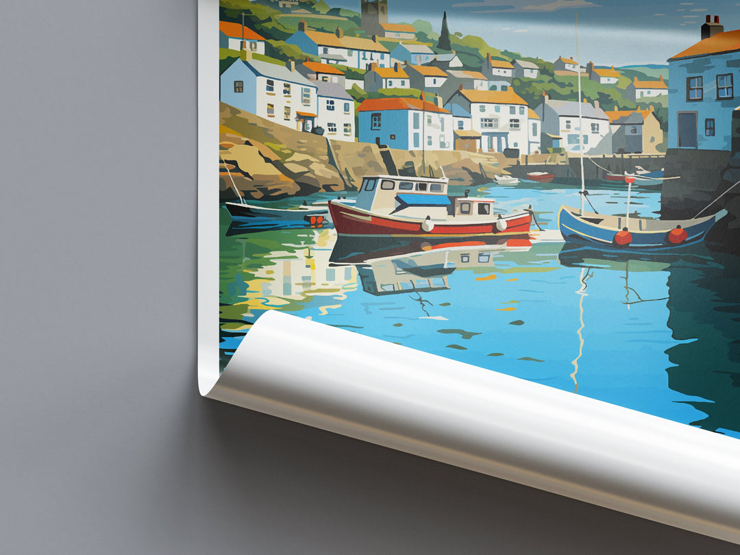 Polperro Travel Print Wall Art Polperro Wall Hanging Home Décor Polperro Gift Art Lovers Cornwall Art Polperro Gift