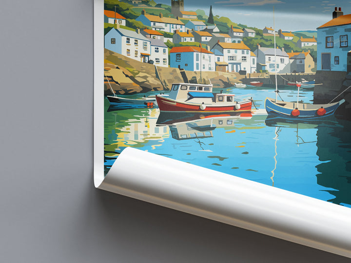 Polperro Travel Print Wall Art Polperro Wall Hanging Home Décor Polperro Gift Art Lovers Cornwall Art Polperro Gift