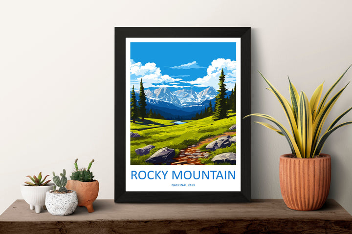 Rocky Mountain National Park Travel Print Wall Art Rocky Mountain Wall Hanging Home Décor Rocky Mountain Gift Art Lovers Colorado Art