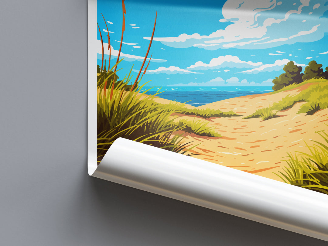 Indiana Dunes Travel Print Wall Art Indiana Dunes Wall Hanging Home Decor National Park Gift Indiana Dunes Lovers National Park Art