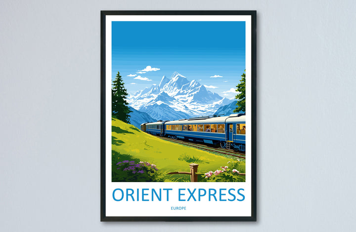 Orient Express Travel Print Wall Art Orient Express Wall Hanging Home Décor Orient Express Gift Art Lovers Europe Art Lover Gift Europe Deco