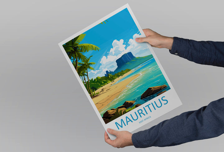 Mauritius Travel Print Wall Art Mauritius Wall Hanging Home Décor Mauritius Gift Art Lovers East Africa Art Lover Gift Mauritius Gift