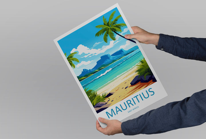 Mauritius Travel Print Wall Art Mauritius Wall Hanging Home Décor Mauritius Gift Art Lovers East Africa Art Lover Gift Mauritius Gift