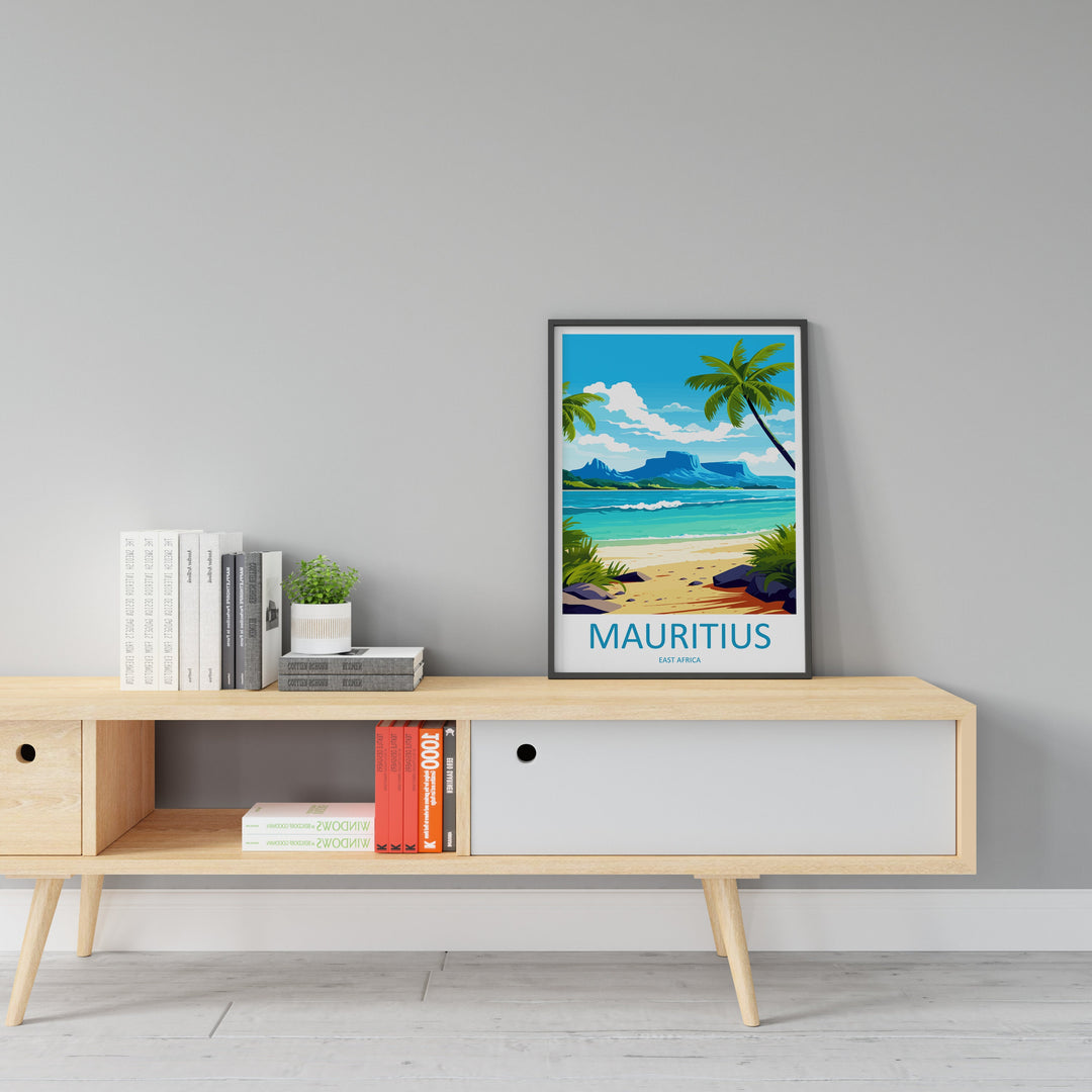 Mauritius Travel Print Wall Art Mauritius Wall Hanging Home Décor Mauritius Gift Art Lovers East Africa Art Lover Gift Mauritius Gift