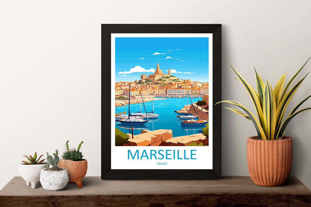 Marseille Print Marseille Home Decor Cityscape Art Print Marseille Wall Art for Travel Enthusiast Gift Wall Hanging Marseille France Poster