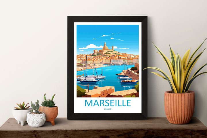 Marseille Print Marseille Home Decor Cityscape Art Print Marseille Wall Art for Travel Enthusiast Gift Wall Hanging Marseille France Poster