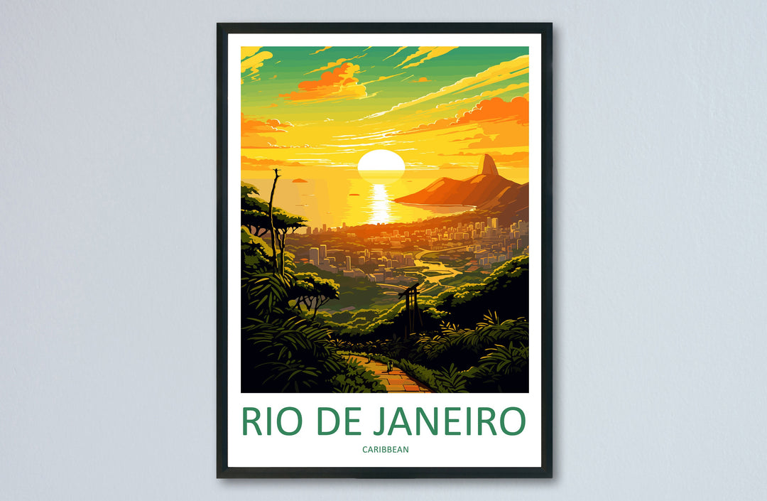 Rio De Janeiro Travel Print Wall Art Rio De Janeiro Wall Hanging Home Decor Rio De Janeiro Gift Art Lovers Wall Art Print Art Brazil Art