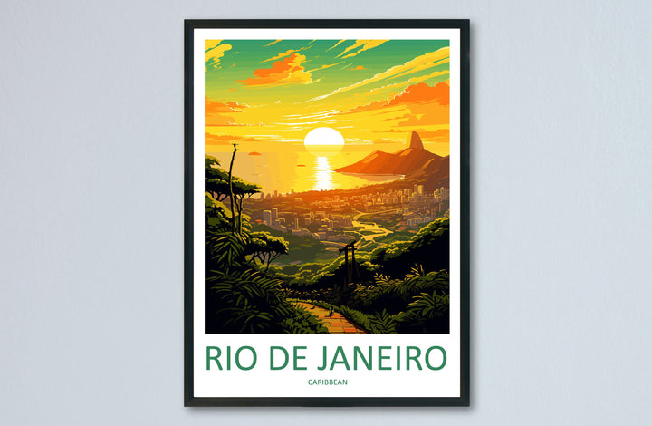Rio De Janeiro Travel Print Wall Art Rio De Janeiro Wall Hanging Home Decor Rio De Janeiro Gift Art Lovers Wall Art Print Art Brazil Art