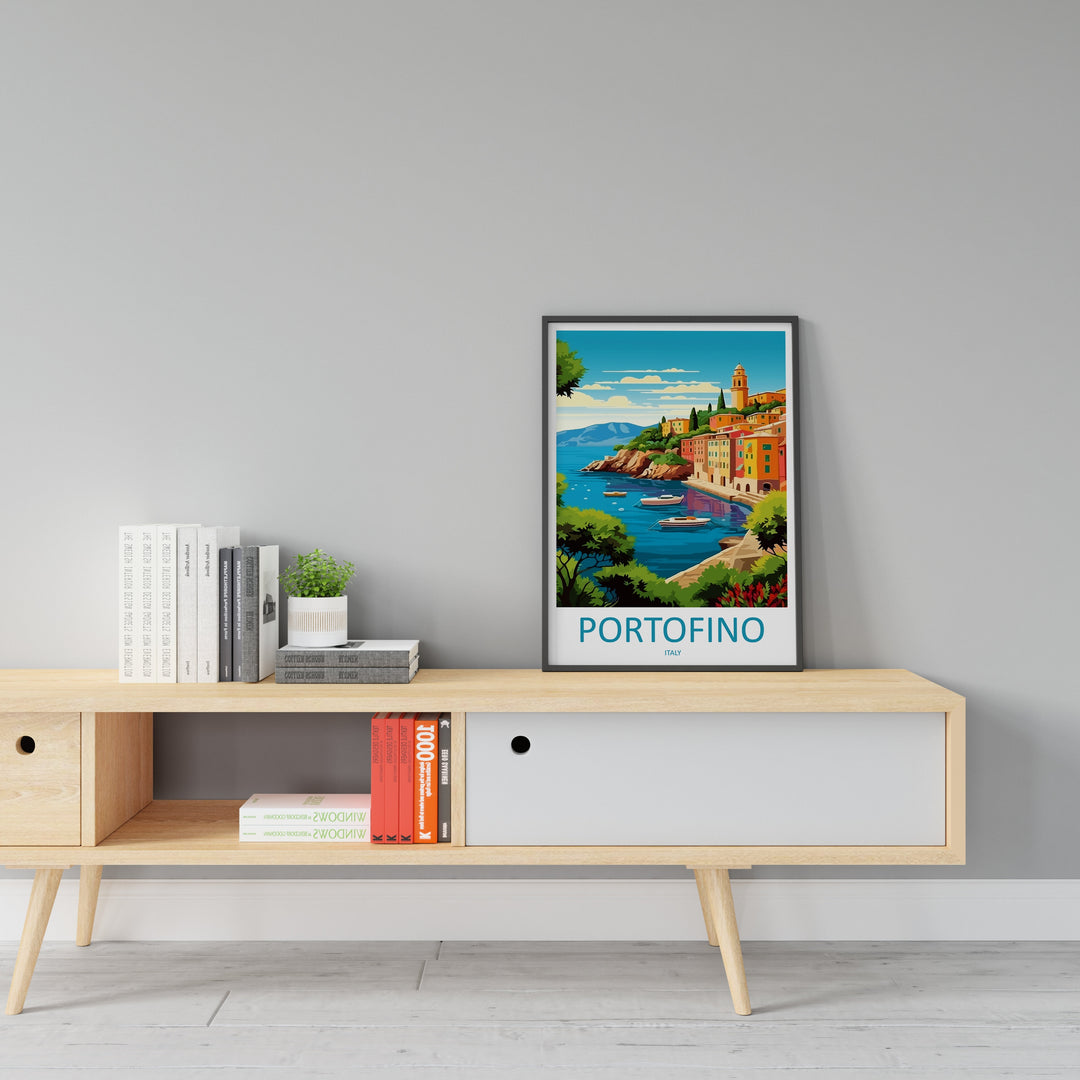 Portofino Travel Print Wall Art Portofino Wall Hanging Home Décor Portofino Gift Art Lovers Italy Art Lover Gift Portofino Print Portofino