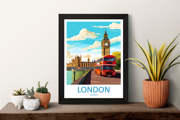 London Travel Print Wall Art London Wall Hanging Home Décor London Gift Art Lovers England Art Lover Gift London Travel Gift