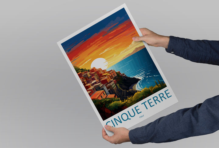 Cinque Terre Travel Print Wall Art Cinque Terre Italy Wall Hanging Home Decoration Cinque Terre Gift Art Lovers Wall Art Print Patmos Italy
