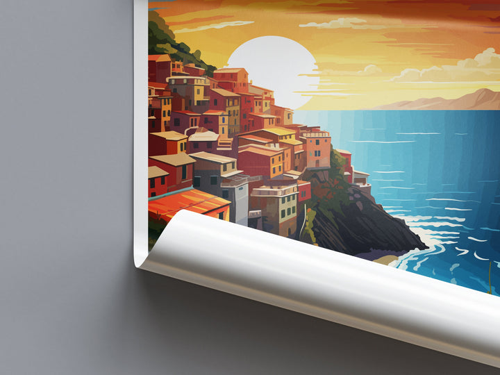 Cinque Terre Travel Print Wall Art Cinque Terre Italy Wall Hanging Home Decoration Cinque Terre Gift Art Lovers Wall Art Print Patmos Italy