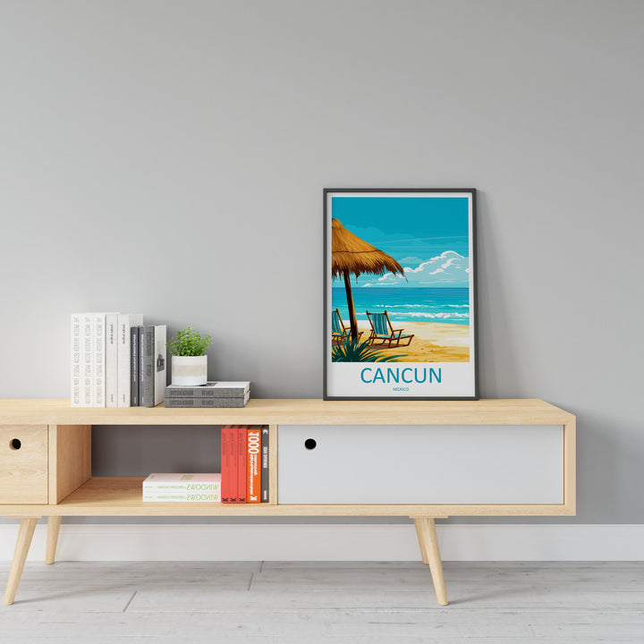 Cancun Travel Print Wall Art Cancun Wall Hanging Home Decoration Cancun Gift Art Lovers Wall Art Print Art Cancun Wall Hanging Poster Decor