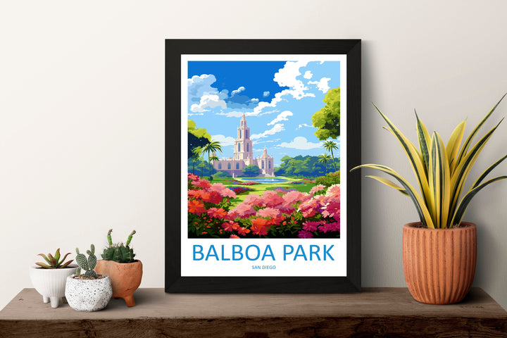 Balboa Park Travel Print Wall Art Balboa Park Wall Hanging Home Décor Balboa Park Gift Art Lovers California Art Lover Gift