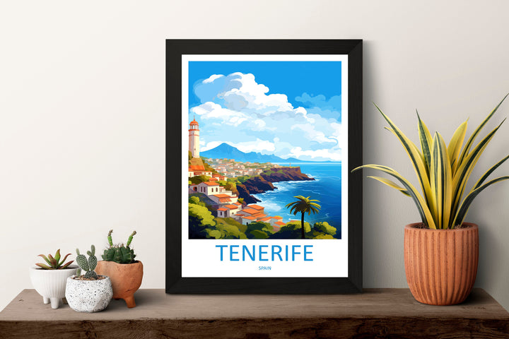 Tenerife Travel Print Wall Art Tenerife Wall Hanging Home Décor Tenerife Gift Art Lovers Spain Art Lover Gift Tenerife Print Spain Wall Art