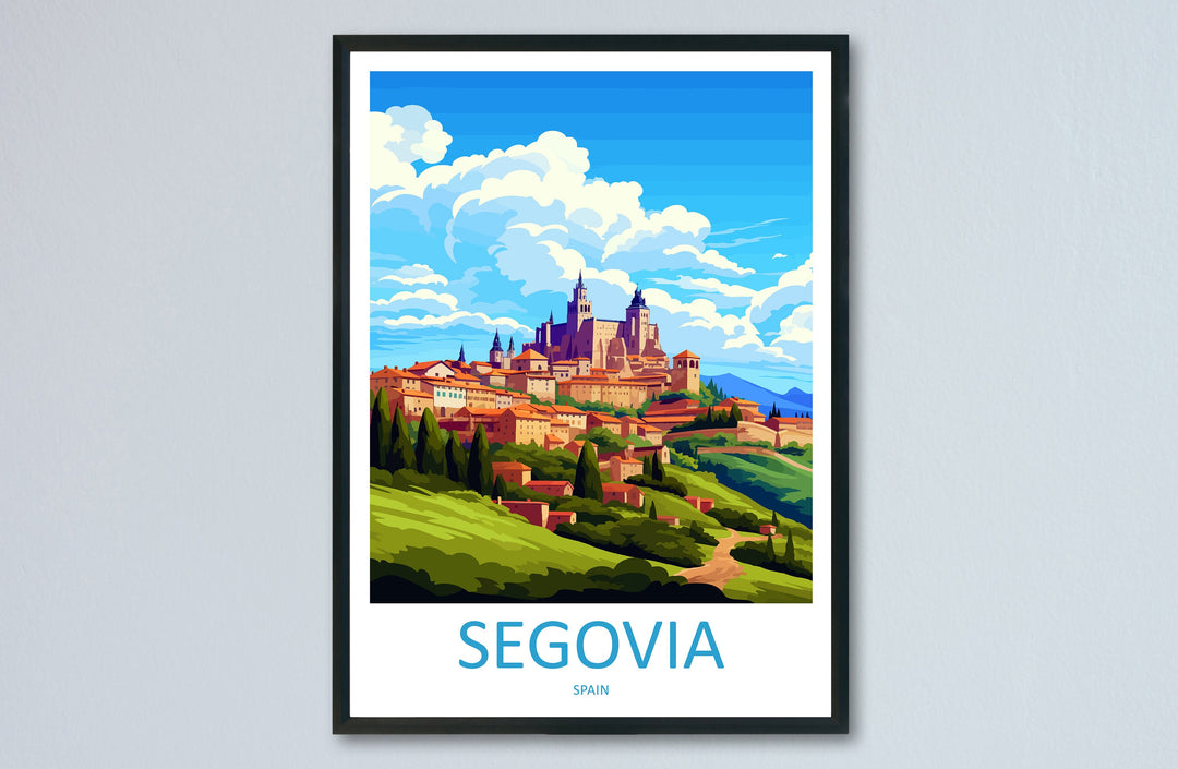 Segovia Travel Print Wall Art Segovia Wall Hanging Home Décor Segovia Gift Art Lovers Spain Art Lover Gift Segovia Print Spain Wall Art
