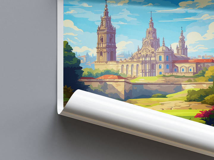 Santiago de Compostela Travel Print Wall Art Santiago de Compostela Wall Hanging Home Décor Santiago de Compostela Gift Art Lovers Spain Art