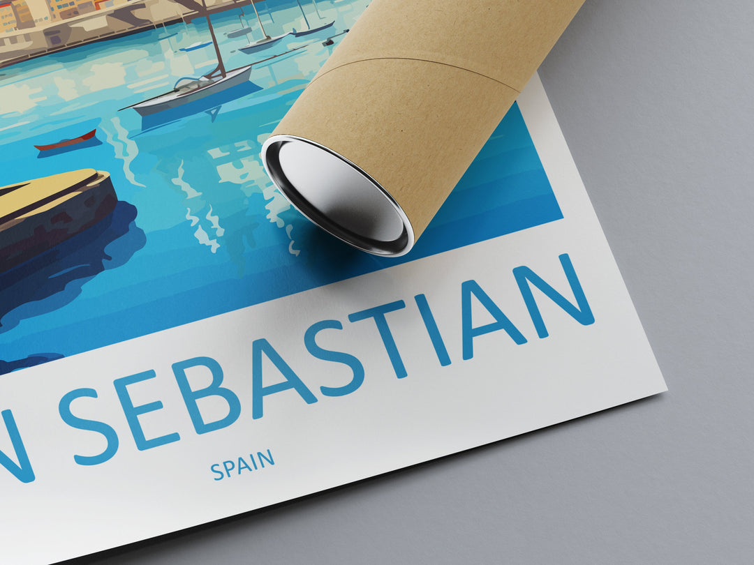 San Sebastian Travel Print Wall Art San Sebastian Wall Hanging Home Décor San Sebastian Gift Art Lovers Spain Art Lover Gift San Sebastian