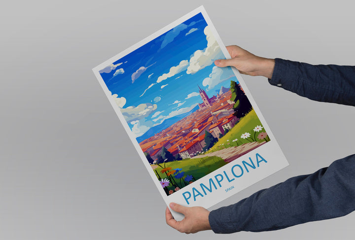 Pamplona Travel Print Wall Art Pamplona Wall Hanging Home Décor Pamplona Gift Art Lovers Spain Art Lover Gift Pamplona Print Spain Wall Art