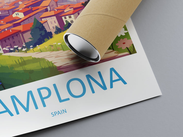 Pamplona Travel Print Wall Art Pamplona Wall Hanging Home Décor Pamplona Gift Art Lovers Spain Art Lover Gift Pamplona Print Spain Wall Art