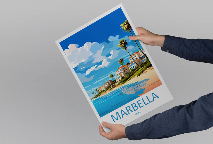 Marbella Travel Print Wall Art Marbella Wall Hanging Home Décor Marbella Gift Art Lovers Spain Art Lover Gift Marbella Wall Décor Spain Deco