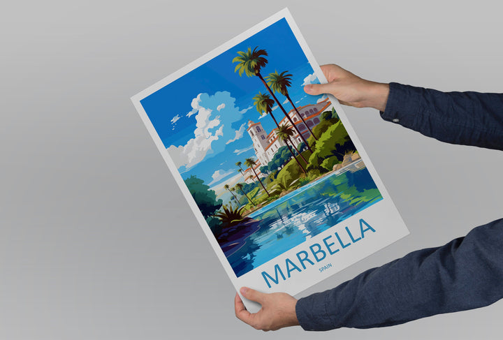Marbella Travel Print Wall Art Marbella Wall Hanging Home Décor Marbella Gift Art Lovers Spain Art Lover Gift Marbella Wall Décor Spain Deco