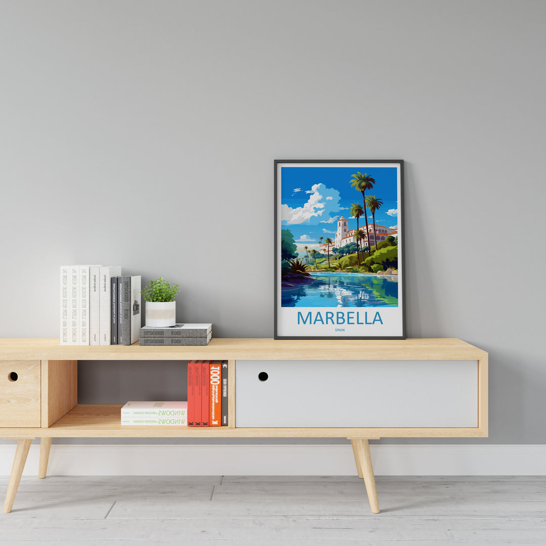 Marbella Travel Print Wall Art Marbella Wall Hanging Home Décor Marbella Gift Art Lovers Spain Art Lover Gift Marbella Wall Décor Spain Deco