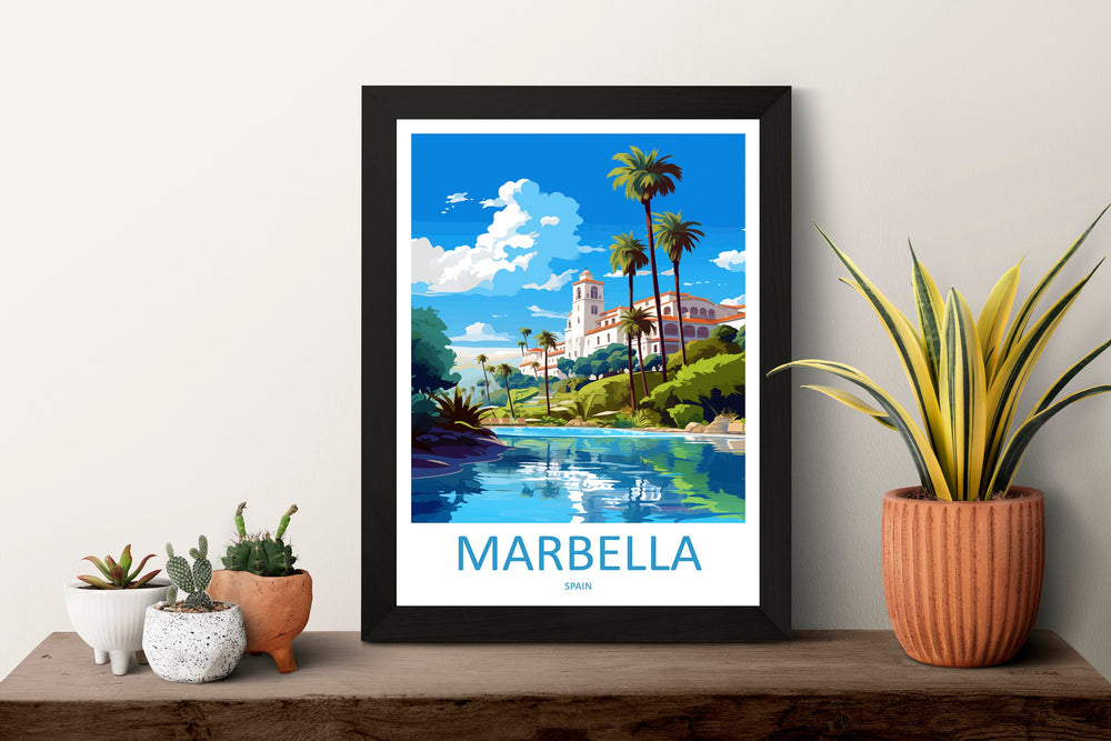Marbella Travel Print Wall Art Marbella Wall Hanging Home Décor Marbella Gift Art Lovers Spain Art Lover Gift Marbella Wall Décor Spain Deco