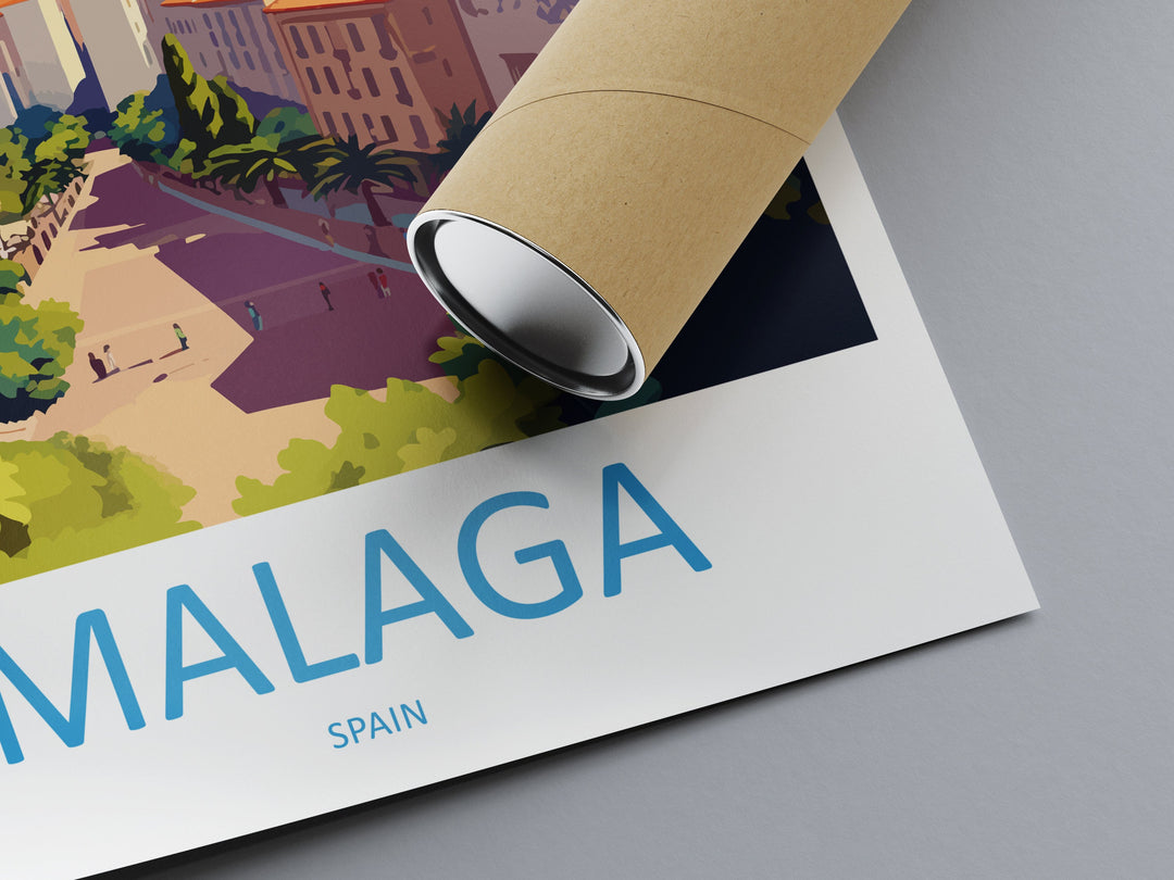 Malaga Travel Print Wall Art Malaga Wall Hanging Home Décor Malaga Gift Art Lovers Spain Art Lover Gift Malaga Wall Décor Malaga Spain Decor