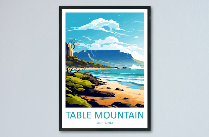Table Mountain Travel Print Wall Art Table Mountain Wall Hanging Home Décor Table Mountain Gift Lovers South Africa Art Print Table Mountain