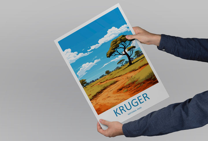 Kruger National Park Travel Print Wall Art Kruger National Park Wall Hanging Home Décor Kruger National Park Gift Art Lovers South Africa