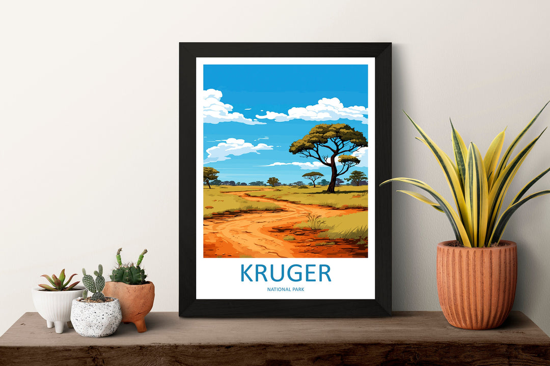 Kruger National Park Travel Print Wall Art Kruger National Park Wall Hanging Home Décor Kruger National Park Gift Art Lovers South Africa