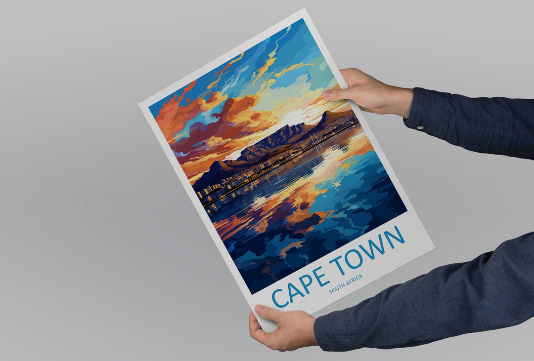 Cape Town Travel Print Wall Art Cape Town Wall Hanging Home Décor Cape Town Gift Art Lovers South Africa Art Print Cape Town Wall Décor Art