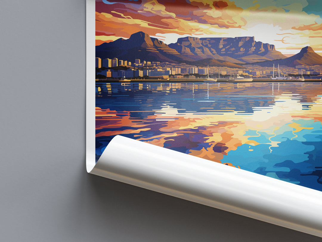 Cape Town Travel Print Wall Art Cape Town Wall Hanging Home Décor Cape Town Gift Art Lovers South Africa Art Print Cape Town Wall Décor Art