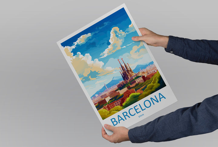 Barcelona Travel Print Wall Art Barcelona Wall Hanging Home Décor Barcelona Gift Art Lovers Spain Art Lover Gift Barcelona Print Spain Art